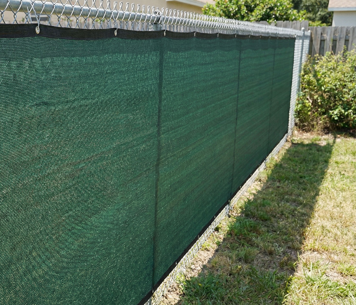 Açılır Kapanır Gölgelik File – 95lik – Yeşil Renk – Şeritli Halkalı