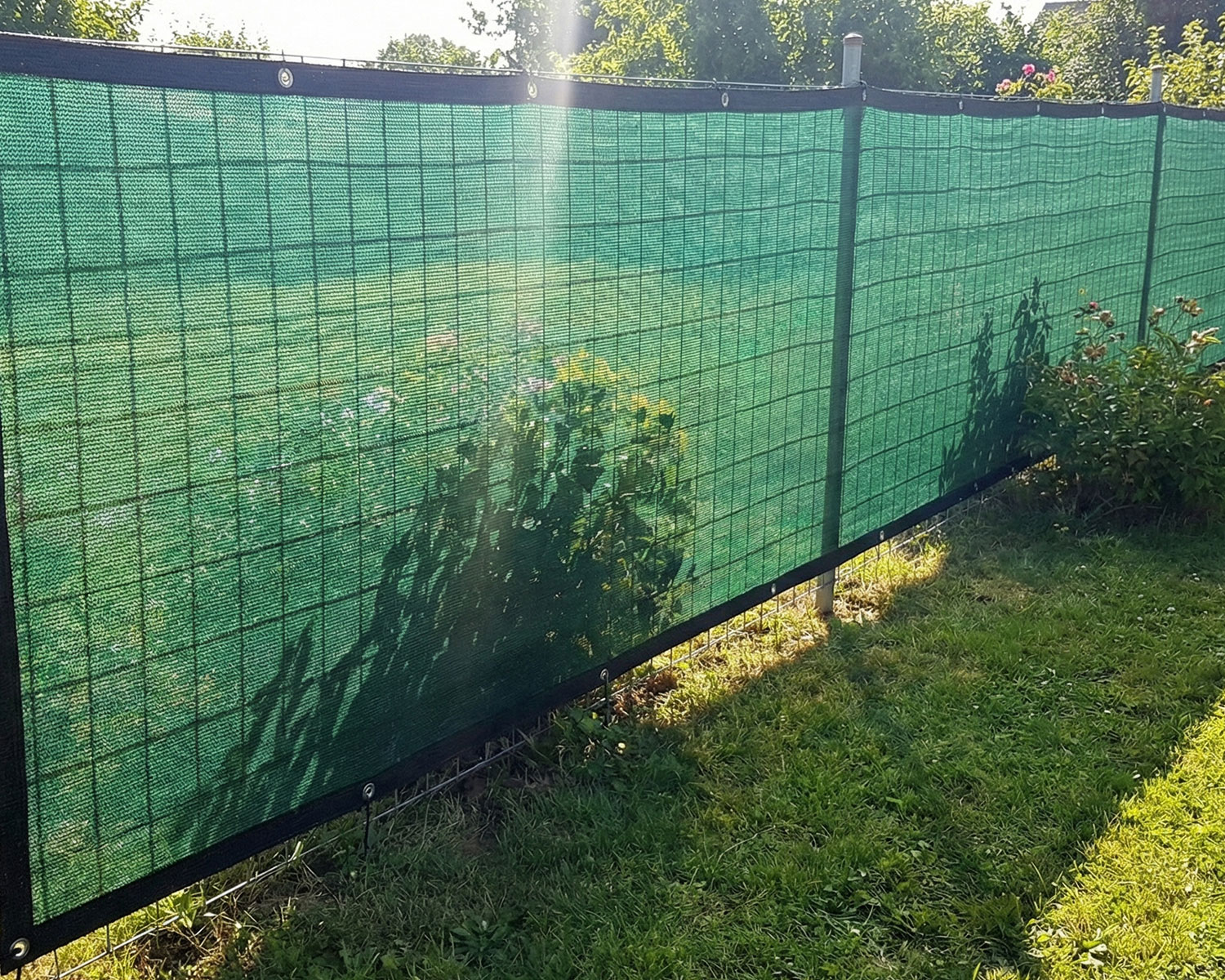 Gölgelik File – 95lik Çit Filesi – Yeşil Renk – Şeritli Halkalı